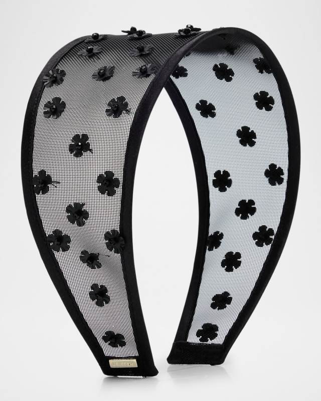 Giselle Floral Mesh Wide Headband